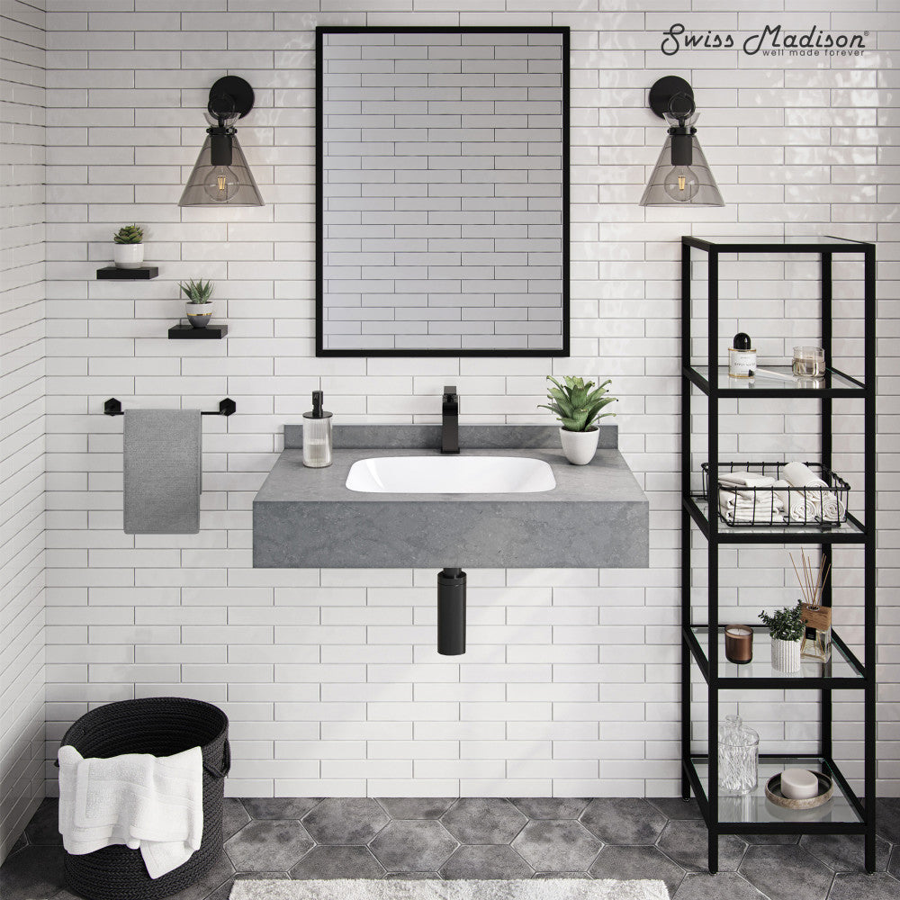 Swiss Madison Avancer 36'' Wall Mount Sink In Charcoal Grey