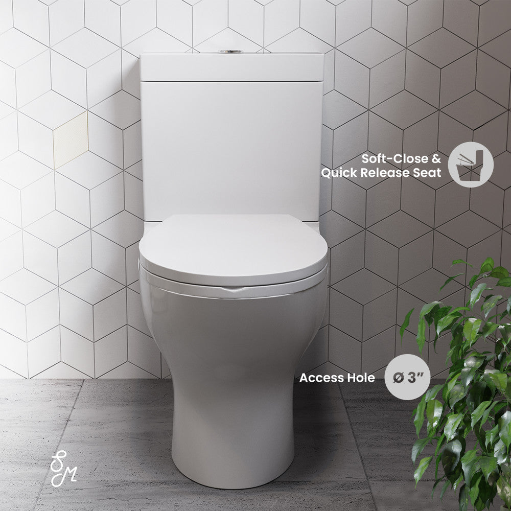 Swiss Madison Cache Two-Piece Elongated Toilet Dual-Flush 1.1/1.6 gpf