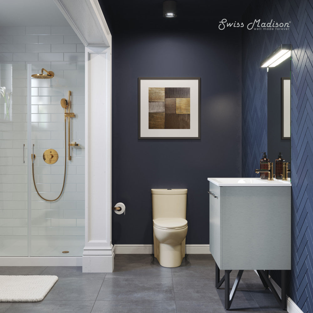 Swiss Madison Sublime One-Piece Elongated Dual-Flush Toilet in Bisque 1.1/1.6 gpf
