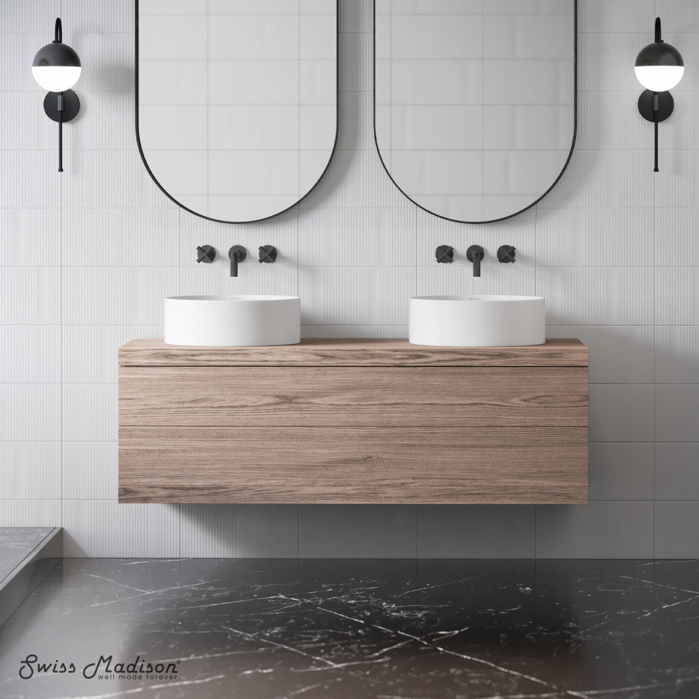 Swiss Madison Beau 16.5" Round Vessel Bathroom Sink in Matte White