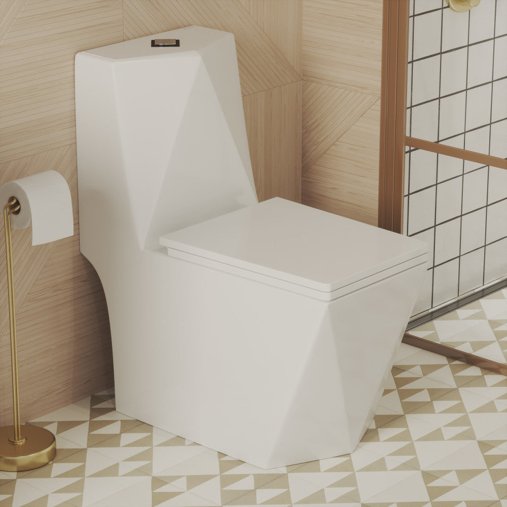 Swiss Madison Brusque One-Piece Square Toilet Dual-Flush 1.1/1.6 gpf