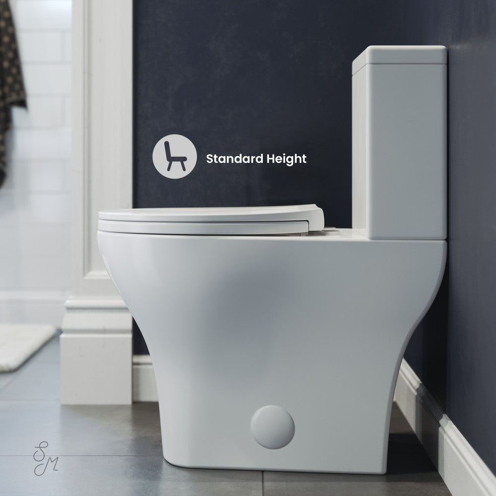 Swiss Madison Sublime II Two-Piece Round Toilet Dual-Flush 0.8/1.28 gpf