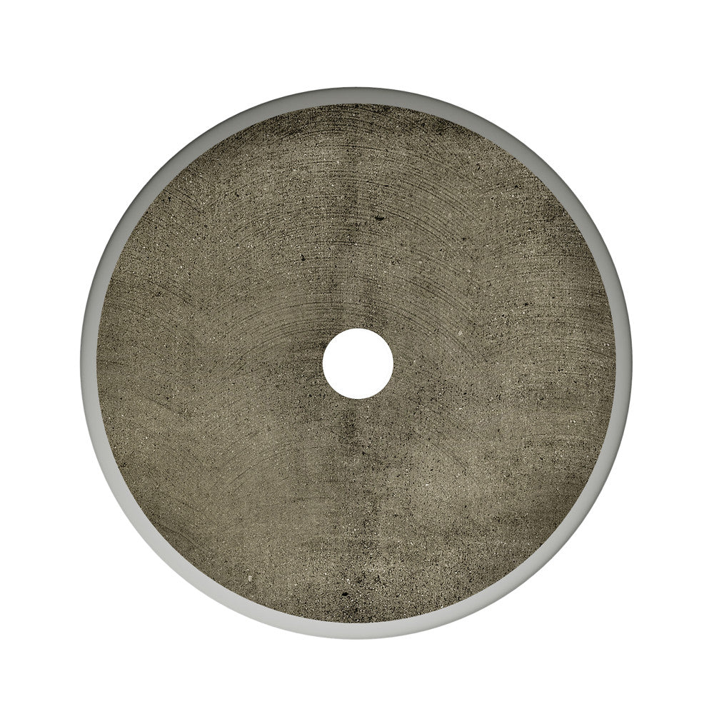 Swiss Madison Lisse 15" Round Concrete Vessel Bathroom Sink in Dark Grey