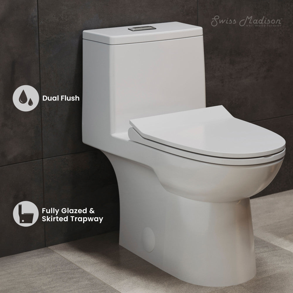 Swiss Madison Daxton One-Piece Elongated Dual-Flush Toilet 1.1/1.6 gpf