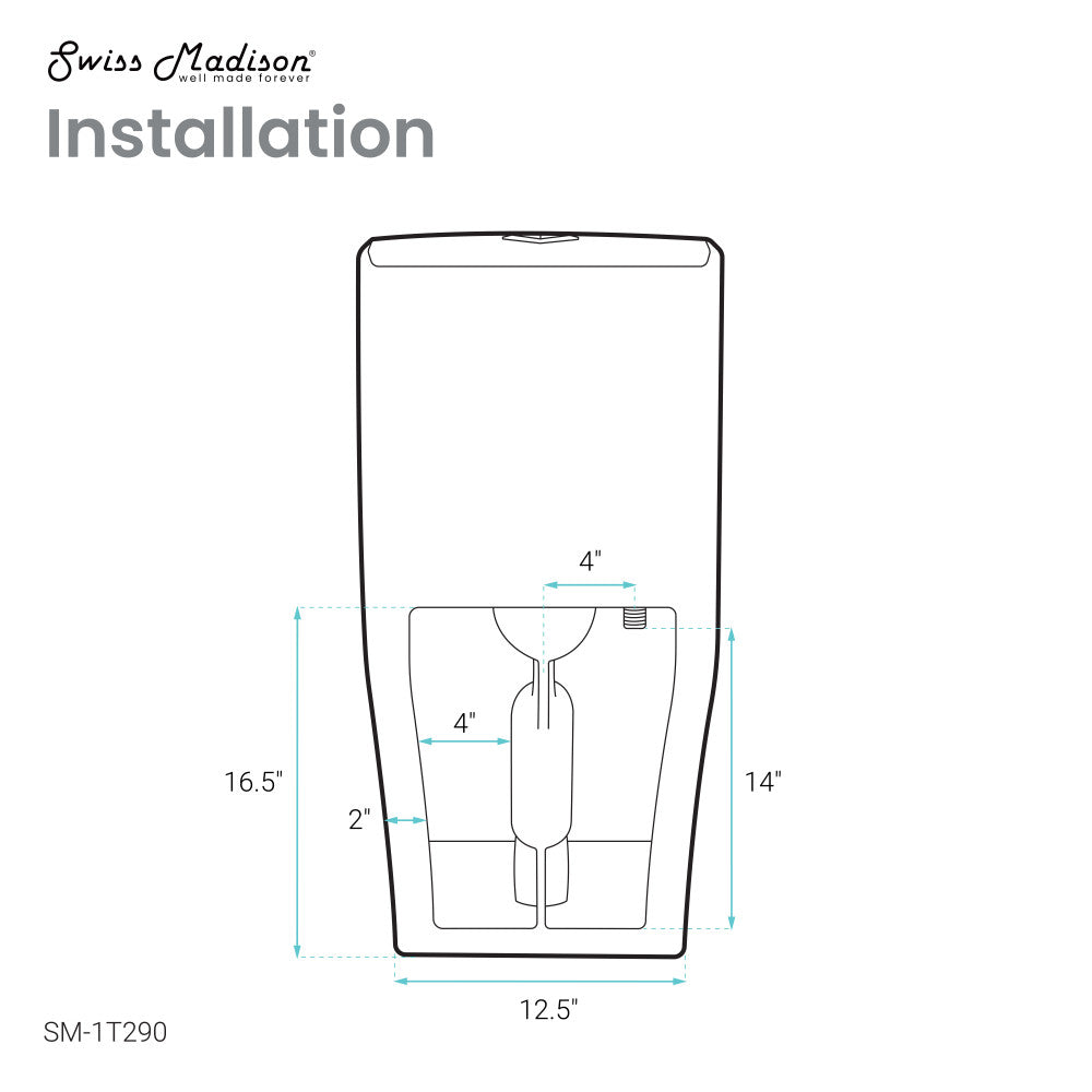 Swiss Madison Brusque One-Piece Square Toilet Dual-Flush 1.1/1.6 gpf