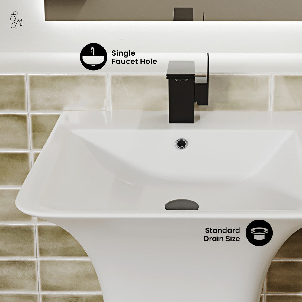 Swiss Madison Carre 21" Wall-Mount Bathroom Sink