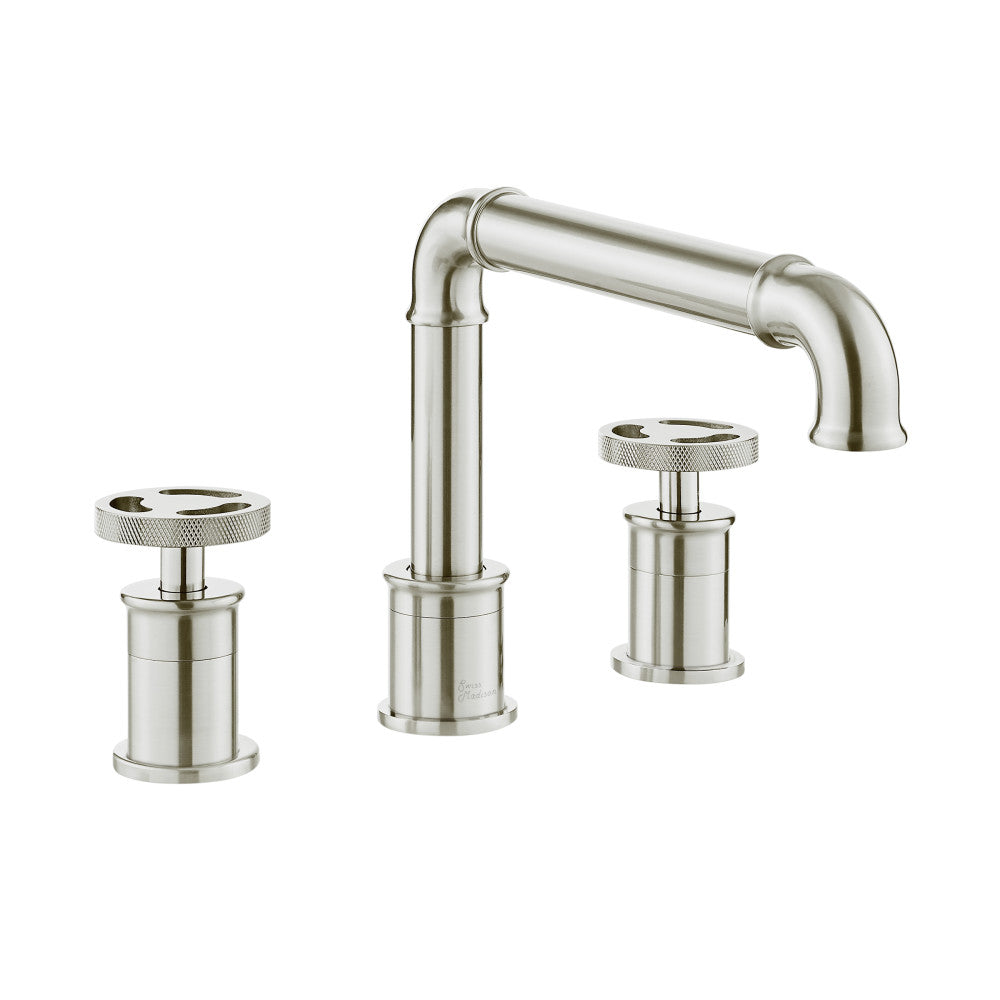 Swiss Madison Avallon 8 in. Widespread, 2-Handle Wheel, Bathroom Faucet in Brushed Nickel