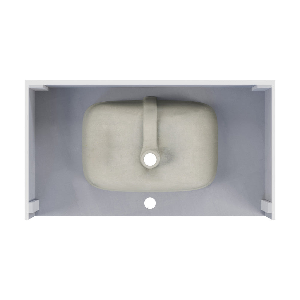 Swiss Madison Avancer 36'' Wall Mount Sink In White Marble