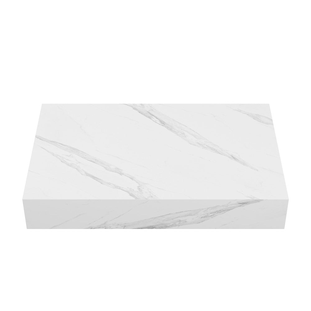 Swiss Madison Monaco 36" Floating Bathroom Shelf in White Marble (SM-VS252)