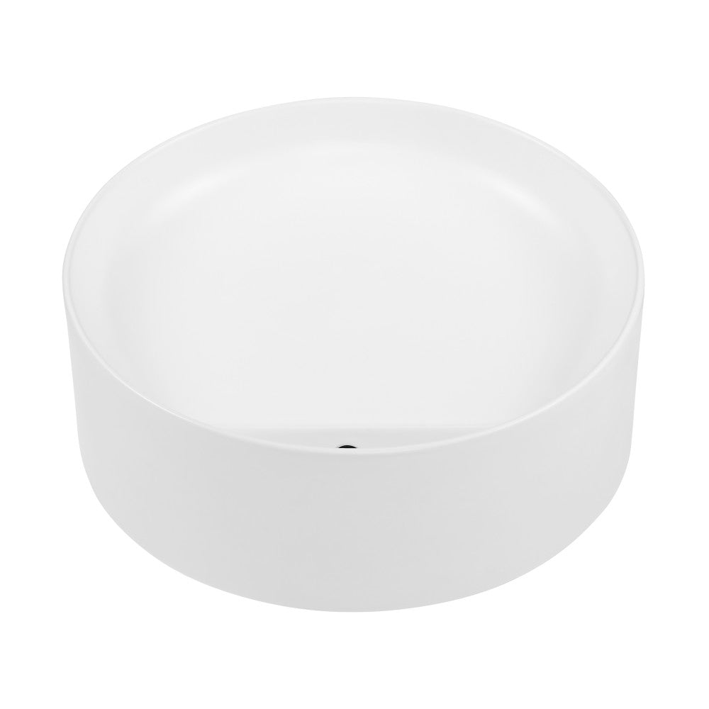 Swiss Madison Beau 16.5" Round Vessel Bathroom Sink in Matte White