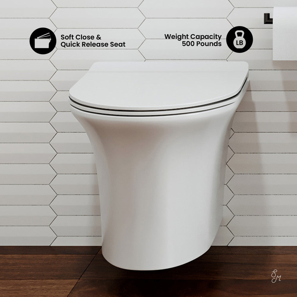 Swiss Madison Cascade Wall-Hung Elongated Toilet Bowl