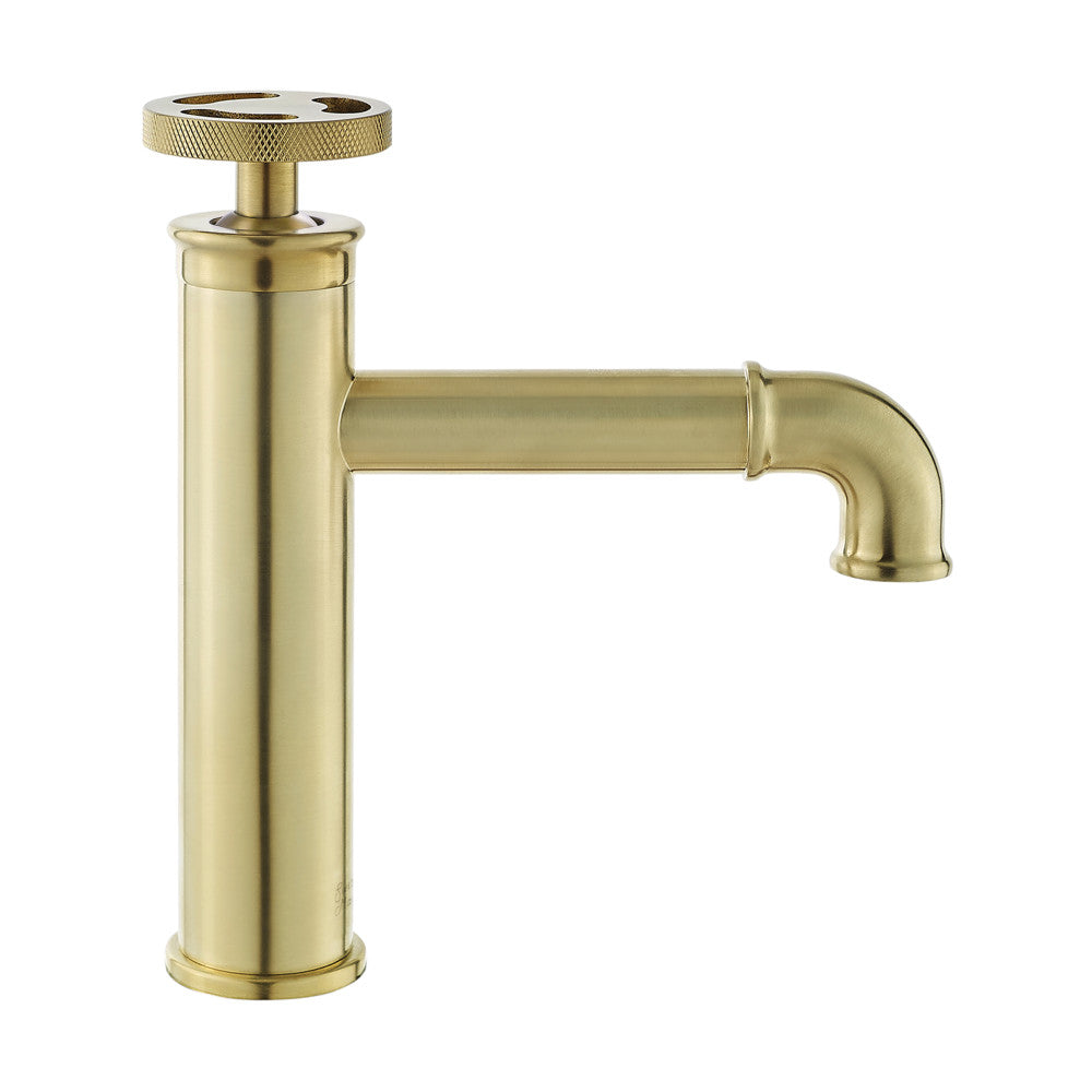 Swiss Madison Avallon Single Hole, Single-Handle Wheel, Bathroom Faucet in Brushed Gold