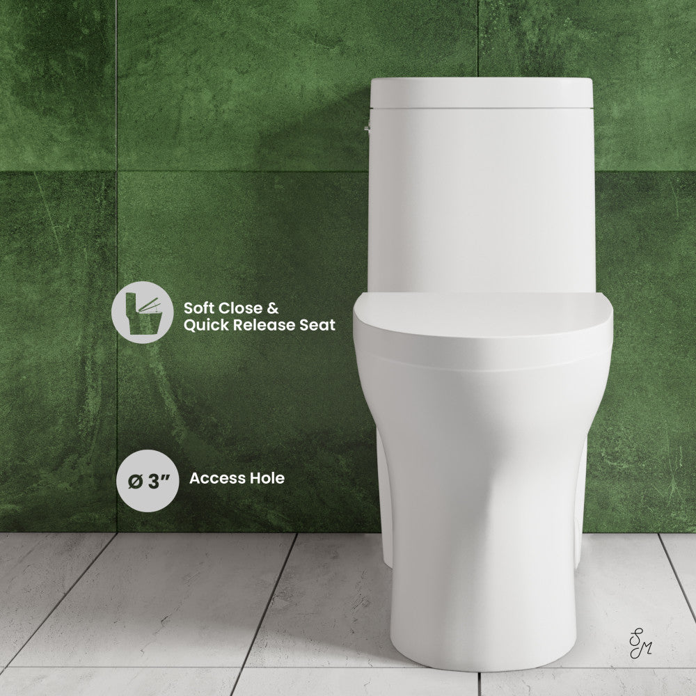 Swiss Madison Monaco One-Piece Elongated Toilet Dual-Flush 1.1/1.6 gpf, Touchless