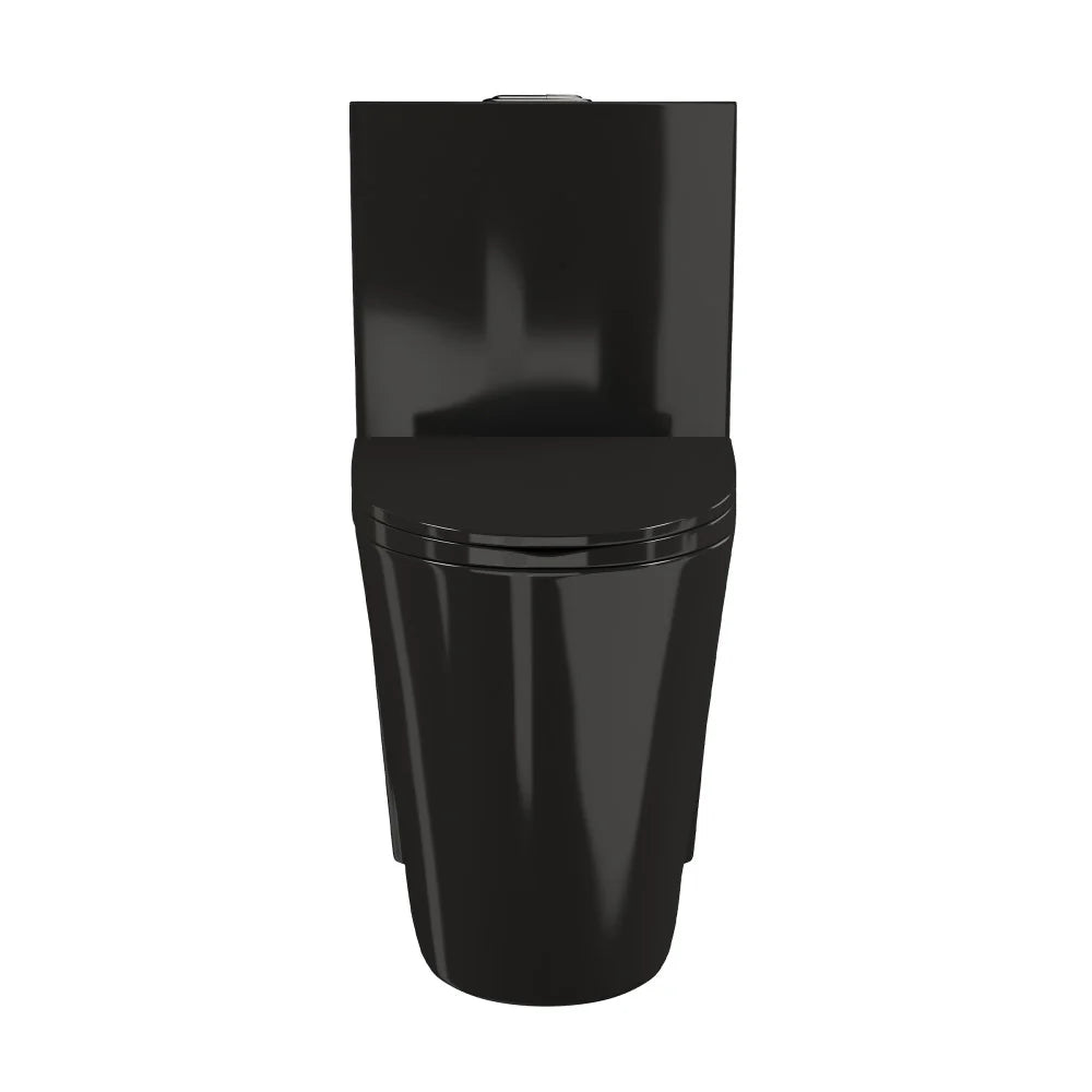 Swiss Madison St. Tropez One Piece Elongated Toilet Vortex™ Flush in Glossy Black 1.1/1.6 gpf