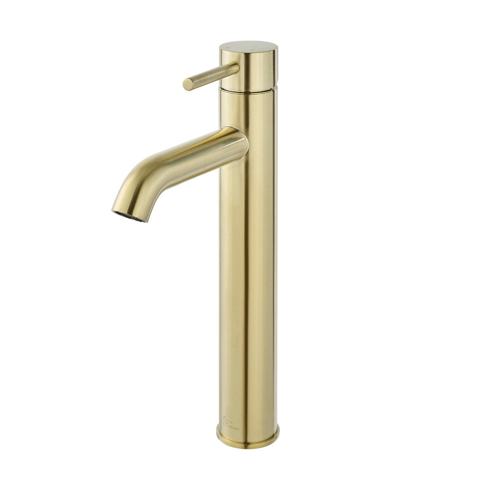 Swiss Madison Ivy Single Hole, Single-Handle, High Arc Bathroom Faucet in Brushed Gold