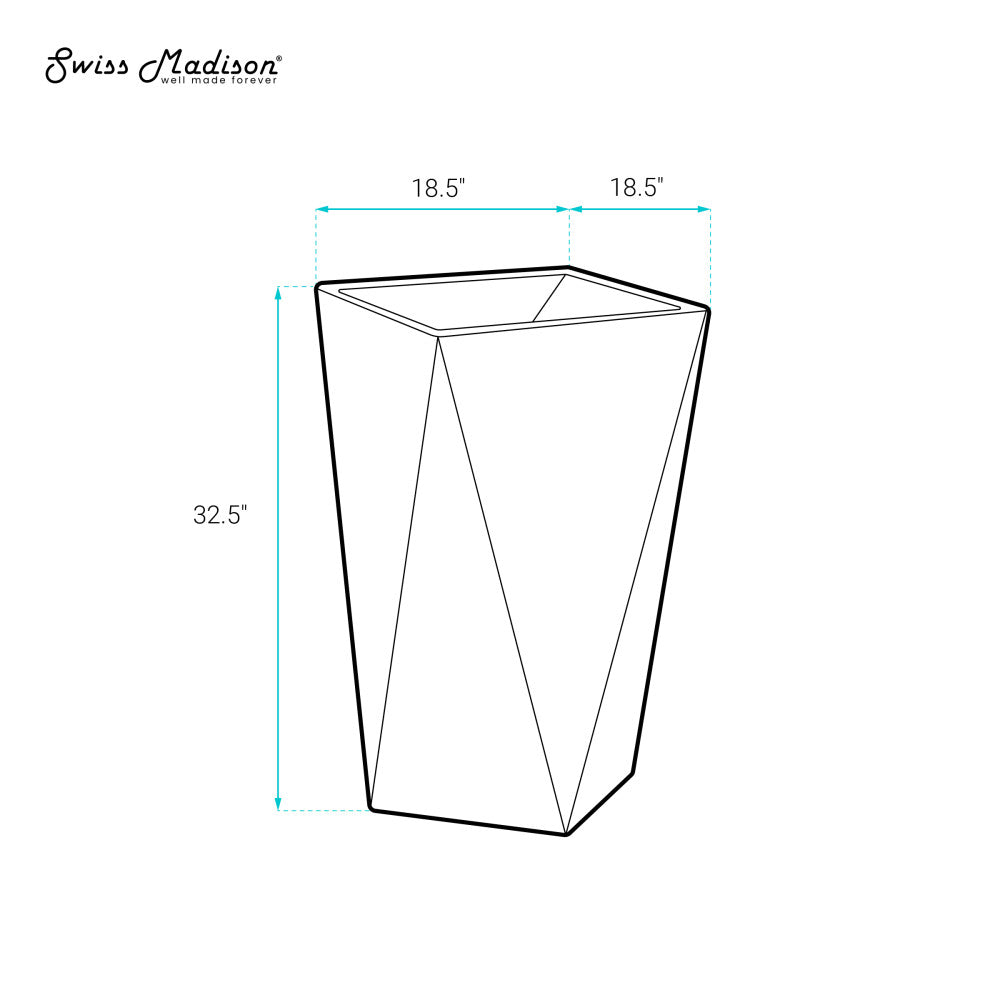 Swiss Madison Brusque One-Piece Pedestal Sink