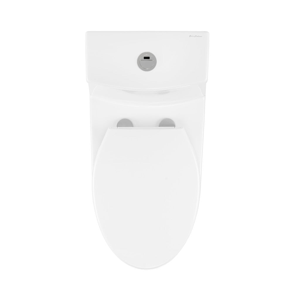Swiss Madison Virage One Piece Elongated Toilet with Touchless Retrofit Dual Flush 1.1/1.6 gpf