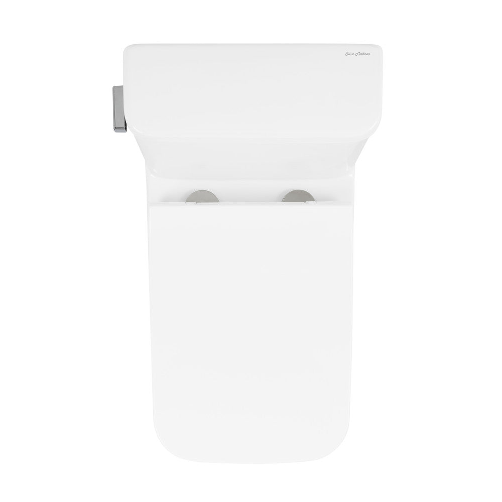 Swiss Madison Carre One Piece Square Toilet Left Side Flush, 10" Rough-In 1.28 gpf