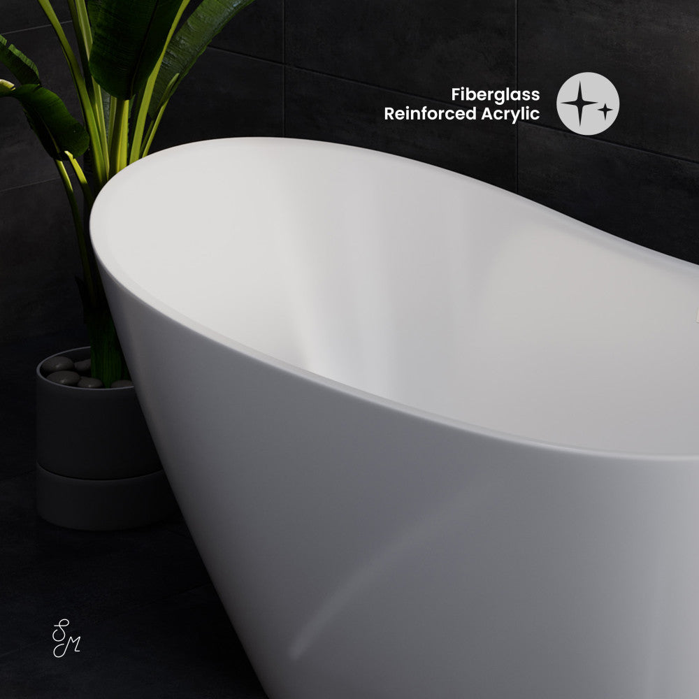 Swiss Madison Ivy 60" Double Slipper Freestanding Bathtub
