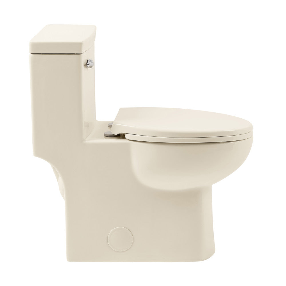 Swiss Madison Classe One Piece Toilet with Front Flush Handle 1.28 gpf in Bisque