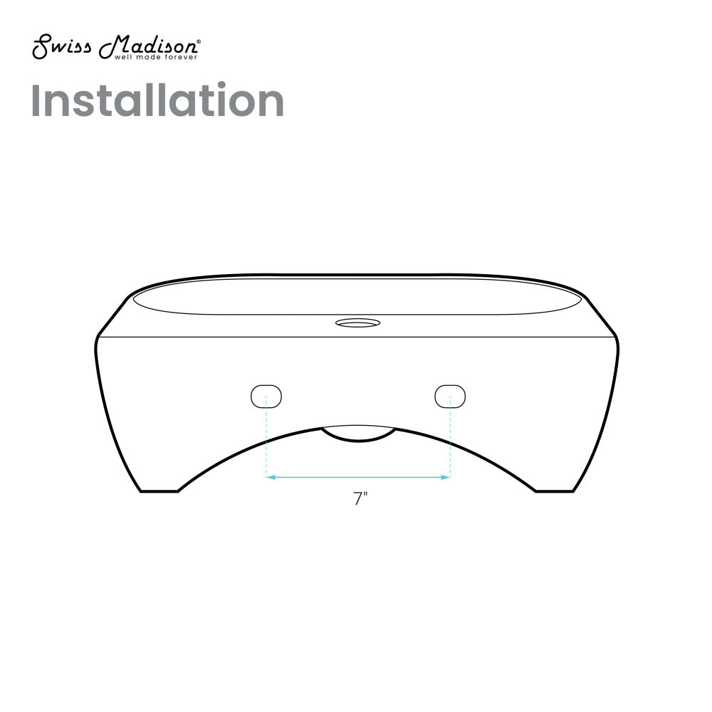 Swiss Madison St Tropez Wall Hung Sink