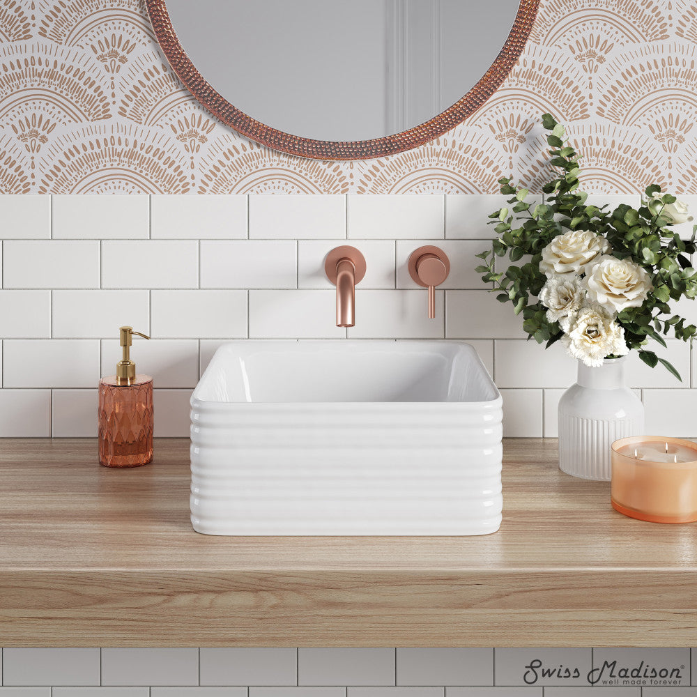 Swiss Madison Adour 14'' Vessel Sink in White