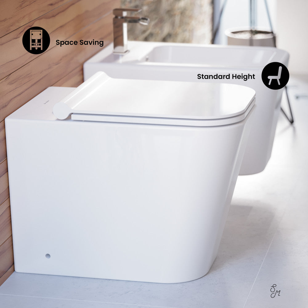 Swiss Madison Concorde Back-to-Wall Square Toilet Bowl
