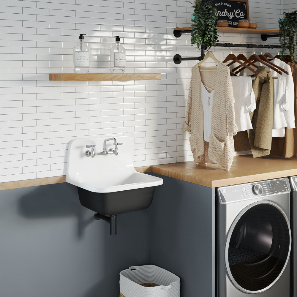 Swiss Madison Loire 22" Wall Hung Cast Iron Bathroom Sink