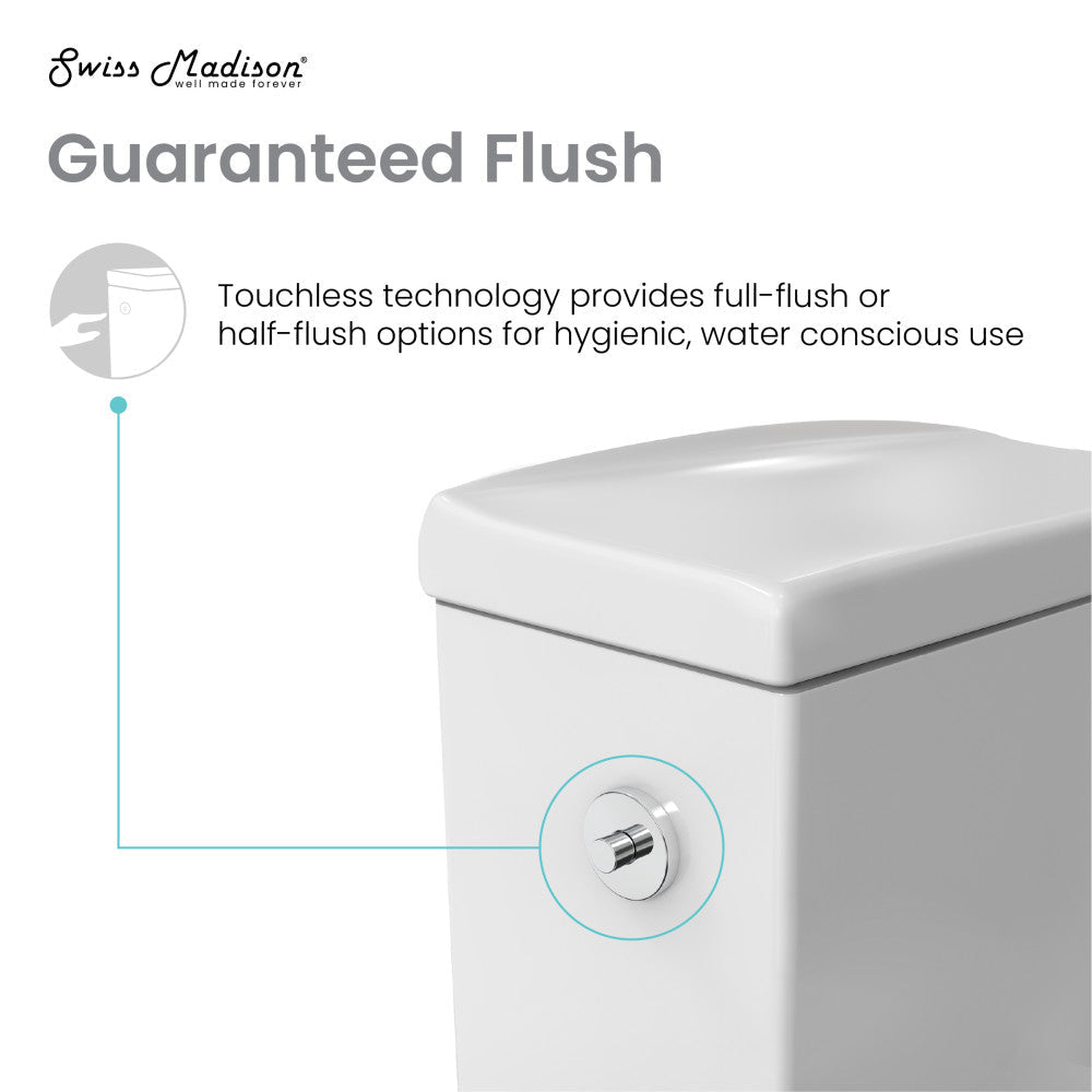 Swiss Madison Hugo One-Piece Elongated Toilet Dual-Flush 1.1/1.6 gpf, Touchless
