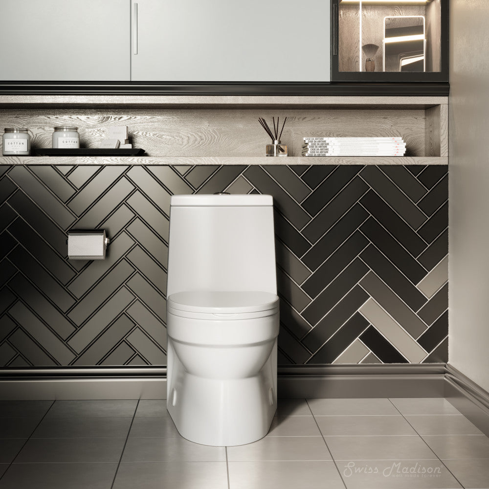 Swiss Madison Virage One-Piece Elongated Toilet Vortex Dual-Flush 1.1/1.6 gpf