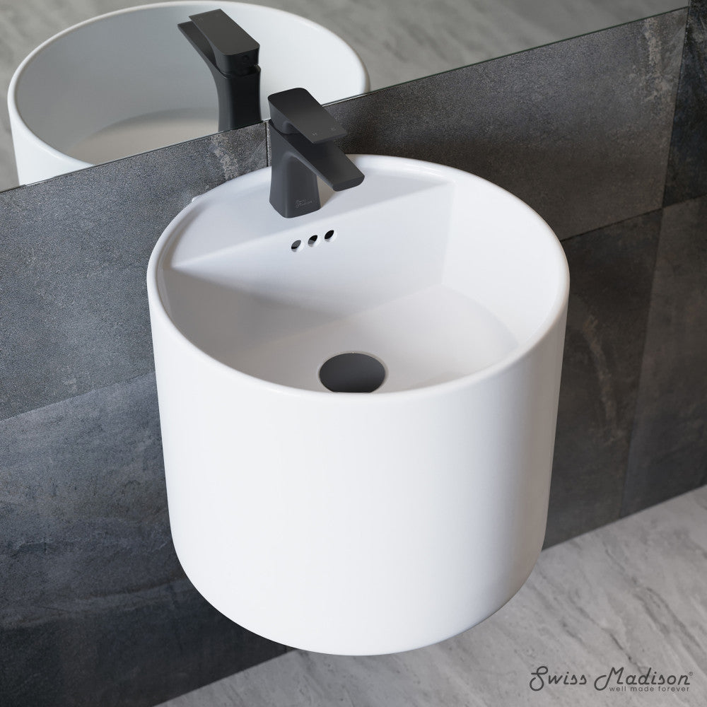 Swiss Madison Monaco 18" Round Wall-Mount Bathroom Sink