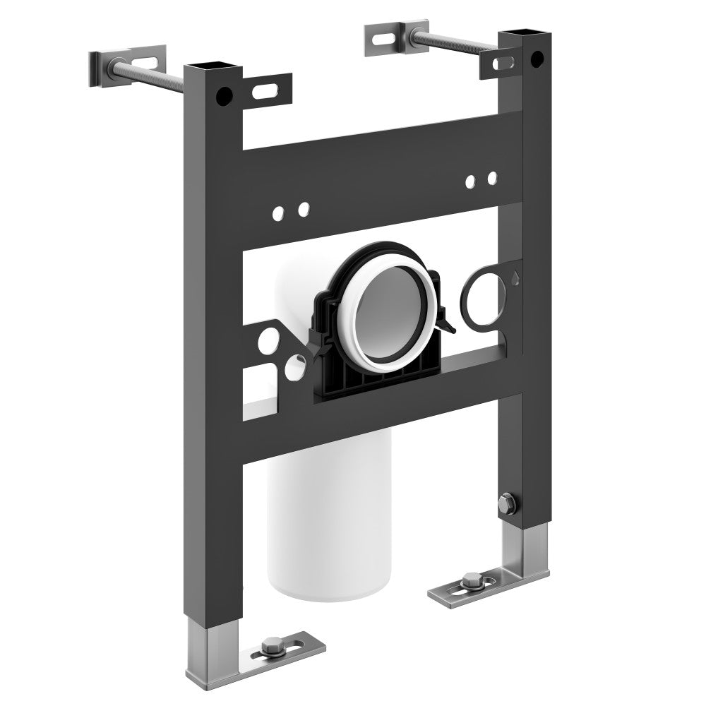 Swiss Madison Hugo H Wall-Hung Toilet in Glossy White with Supporting Frame