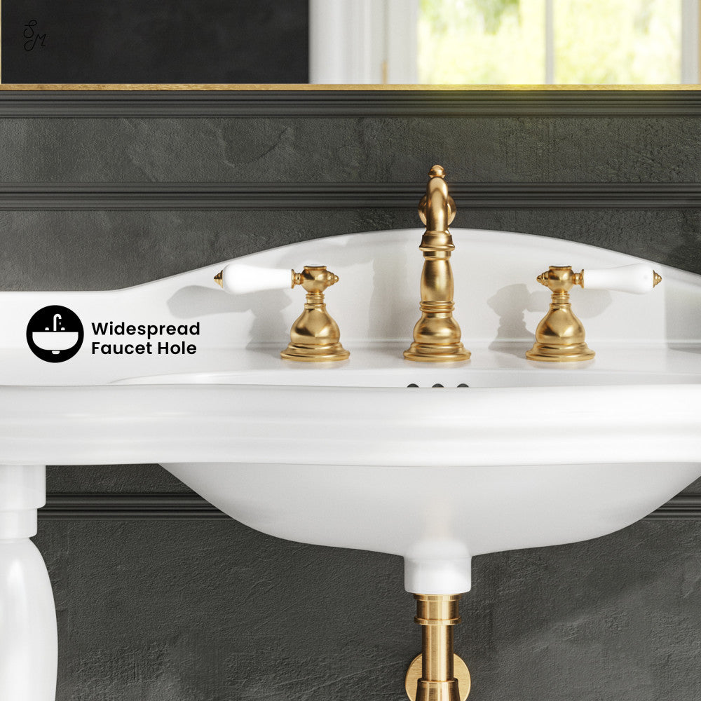 Swiss Madison Santorini 40" Rectangle 3-Hole Widespread Console Sink