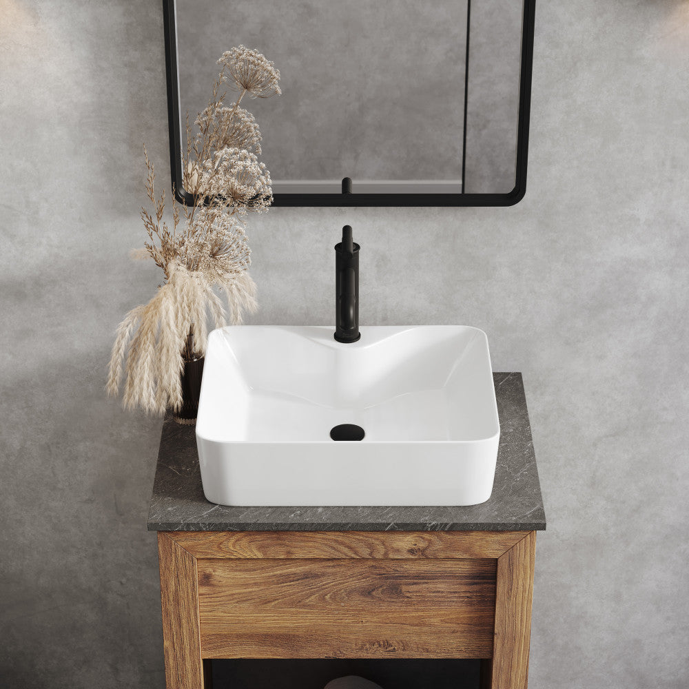 Swiss Madison Rennes 19" Vessel Sink in Glossy White
