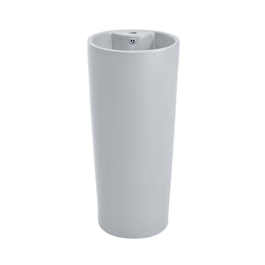 Swiss Madison Monaco Circular Basin Pedestal Sink Matte Grey