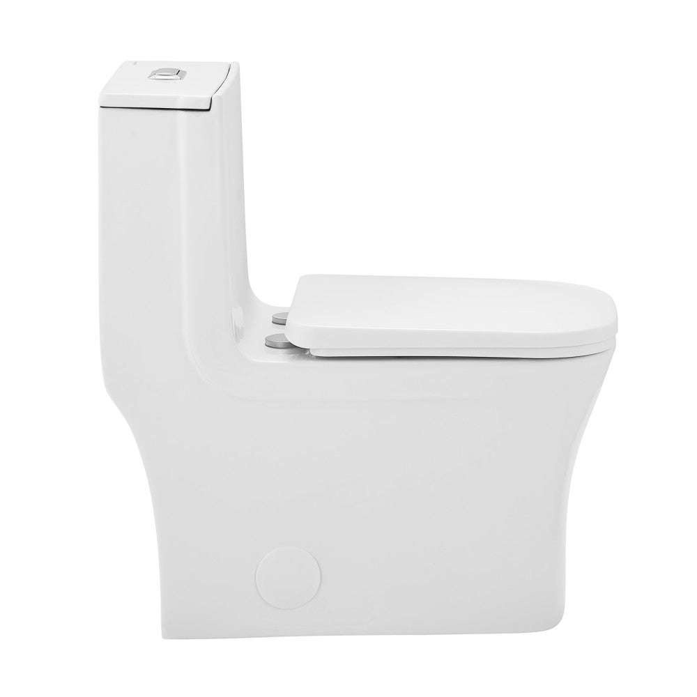 Swiss Madison Concorde One Piece Square Toilet Dual Flush 1.1/1.6 gpf with 10" Rough In