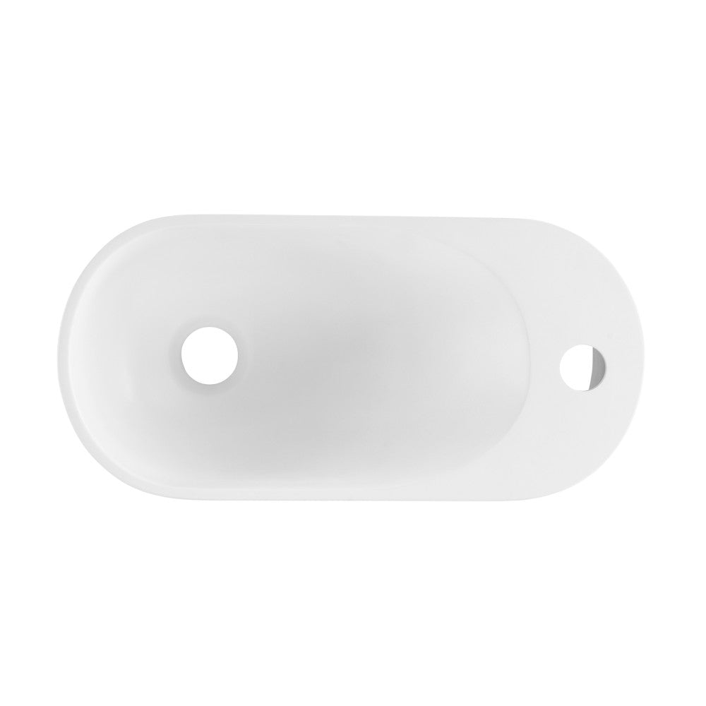 Swiss Madison Terre 18" Right Side Faucet Wall-Mount Bathroom Sink in White