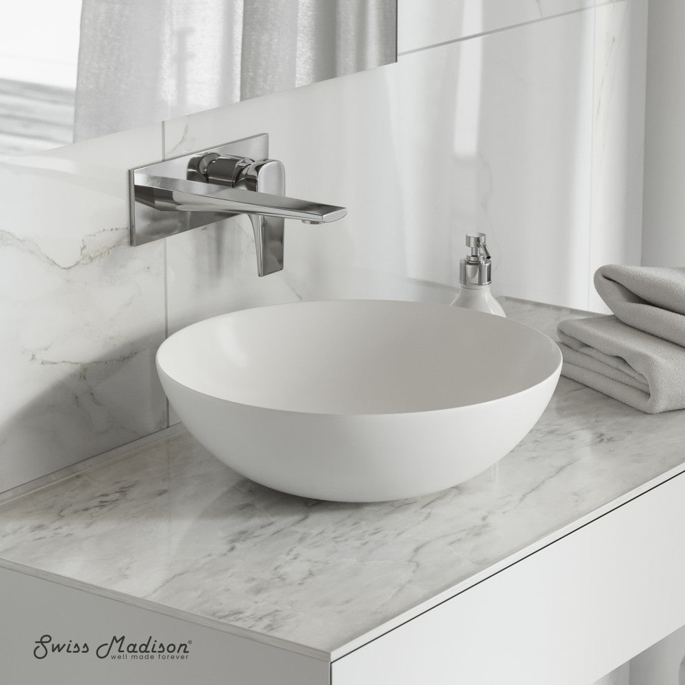 Swiss Madison Classe 16 Ceramic Sink in Shiny White