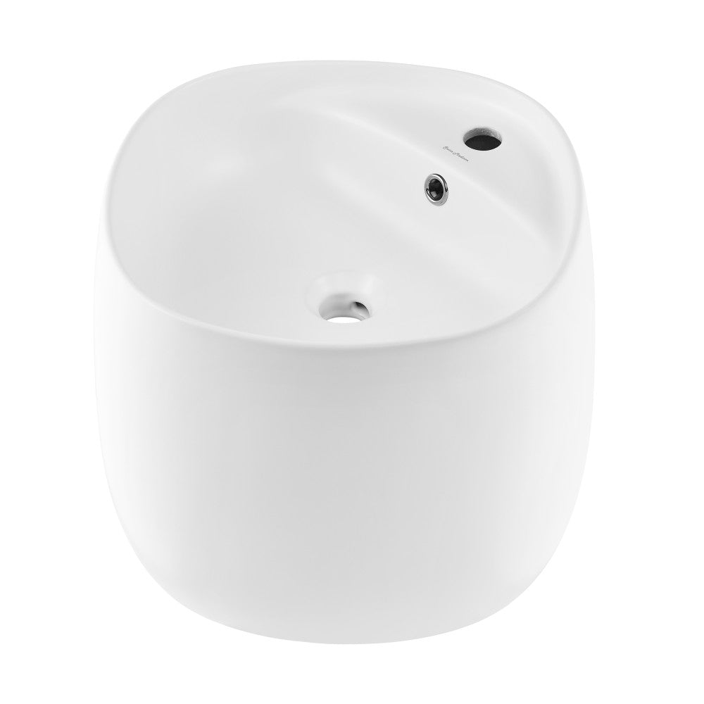 Swiss Madison Ivy Wall-Mount Sink in Matte White