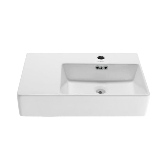 Swiss Madison St. Tropez 24" Rectangle Wall-Mounted Sink with Right Side Faucet Mount