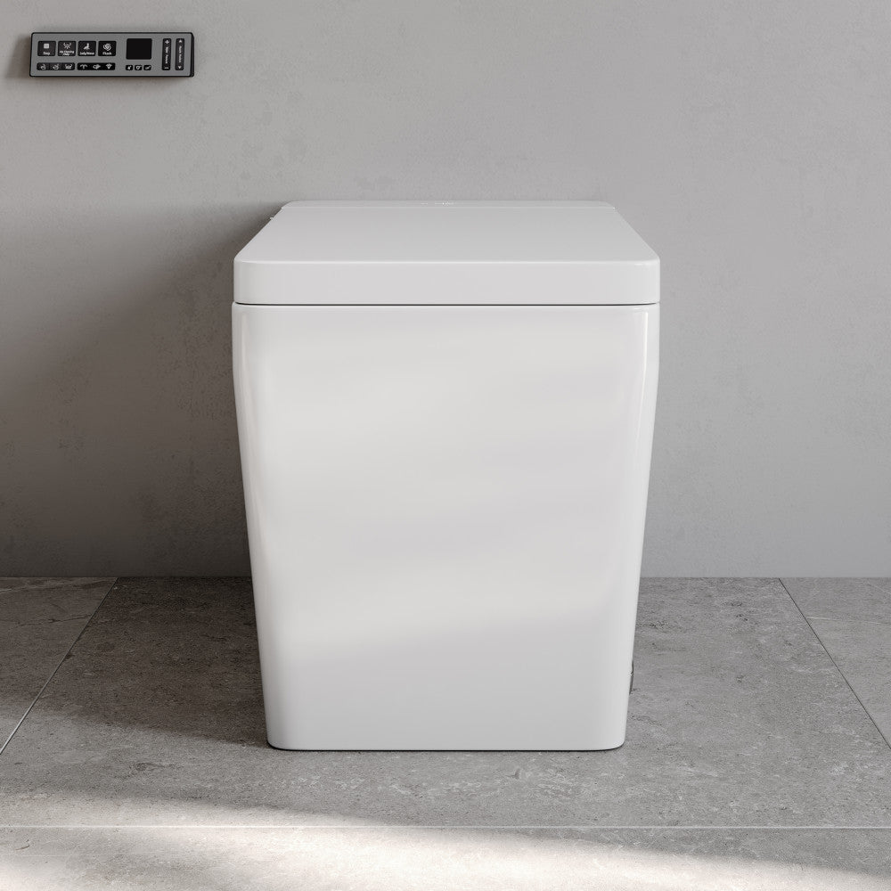 Swiss Madison Concorde Smart One-Piece 1.28 GPF Single Top Flush Toilet in Glossy White