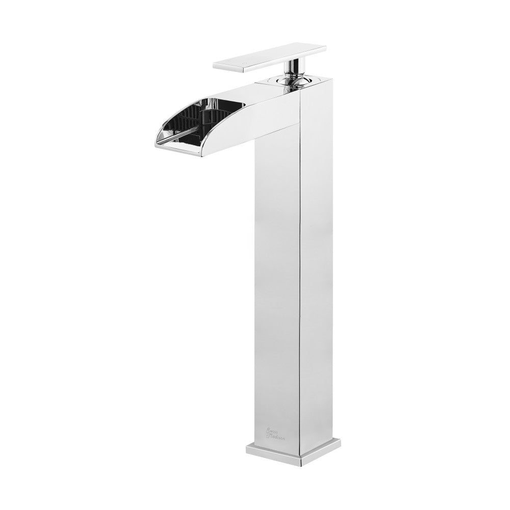 Swiss Madison Concorde Single Hole, Single-Handle, High Arc Waterfall, Bathroom Faucet in Chrome