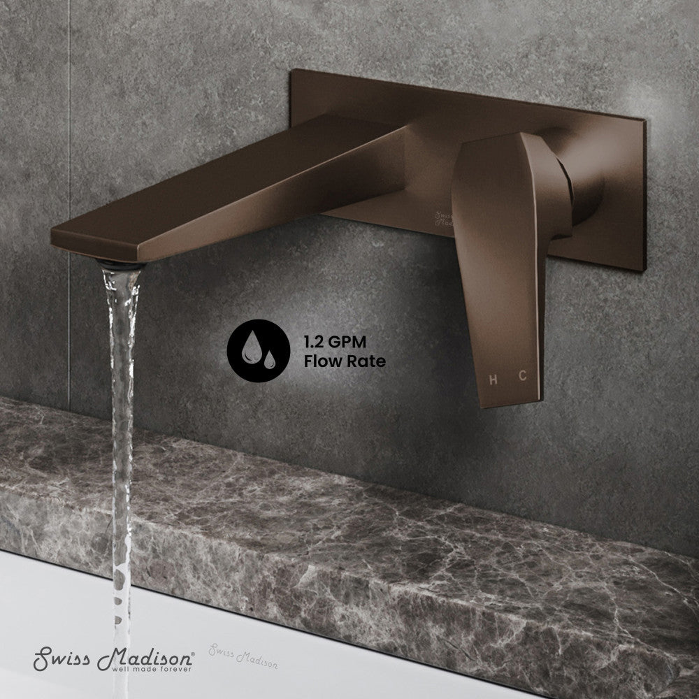 Swiss Madison Voltaire Single-Handle, Wall-Mount, Bathroom Faucet in Oil Rubbed Bronze