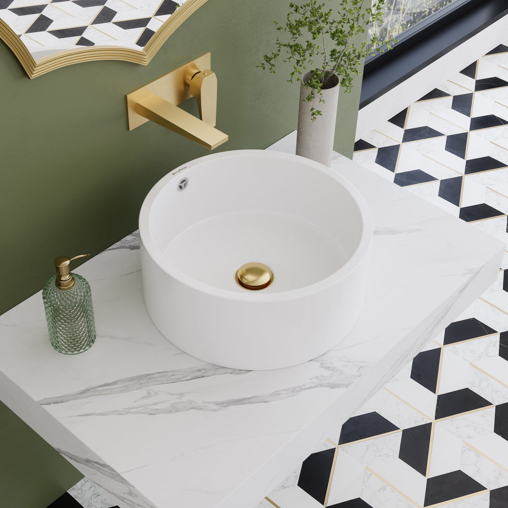 Swiss Madison Monaco 36" Floating Bathroom Shelf in White Marble (SM-VS252)