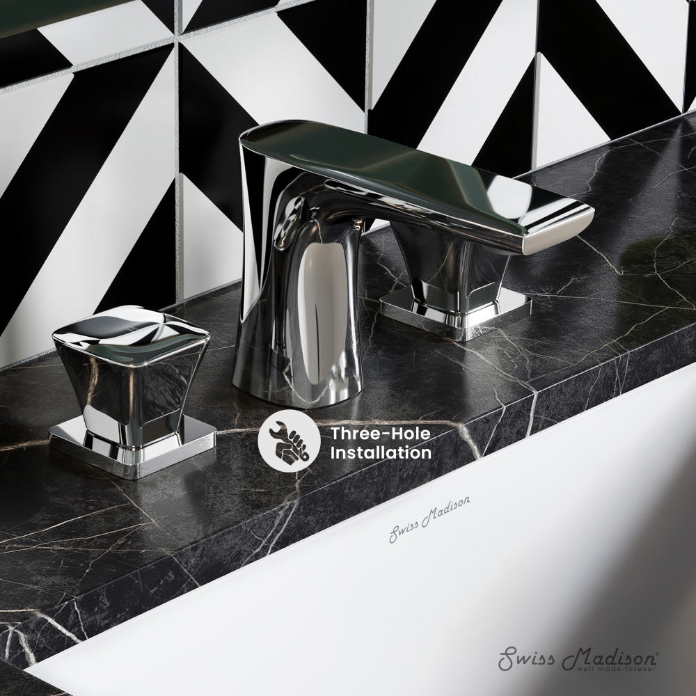 Swiss Madison Monaco 8 in. Widespread, 2-Handle, Bathroom Faucet in Chrome