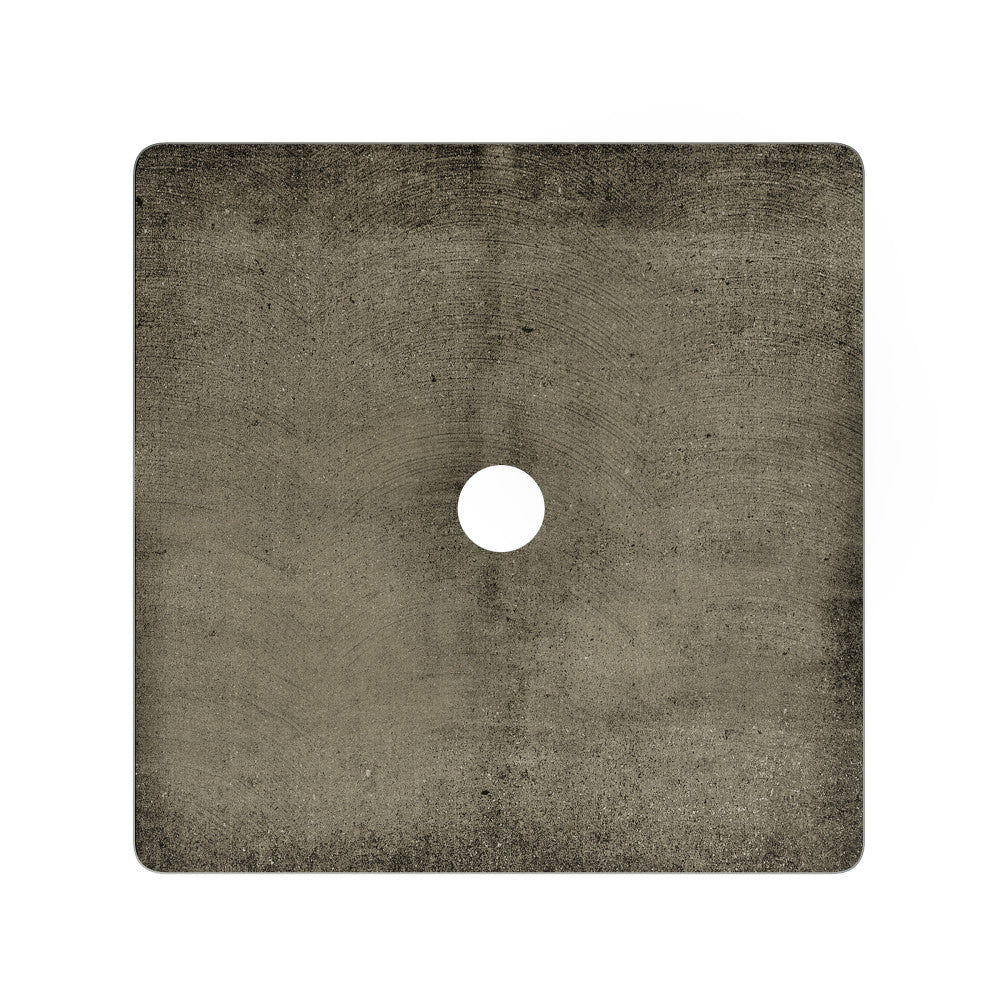 Swiss Madison Lisse 15" Square Concrete Vessel Bathroom Sink in Dark Grey