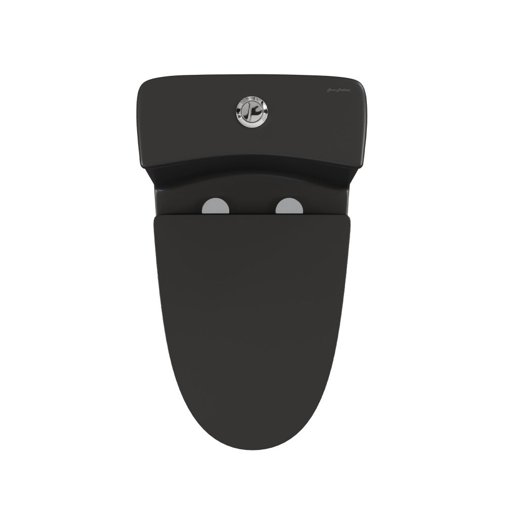 Swiss Madison Bastille One-Piece 12" Rough-in 1.1/1.6 GPF Dual Top Flush Elongated Toilet in Matte Black