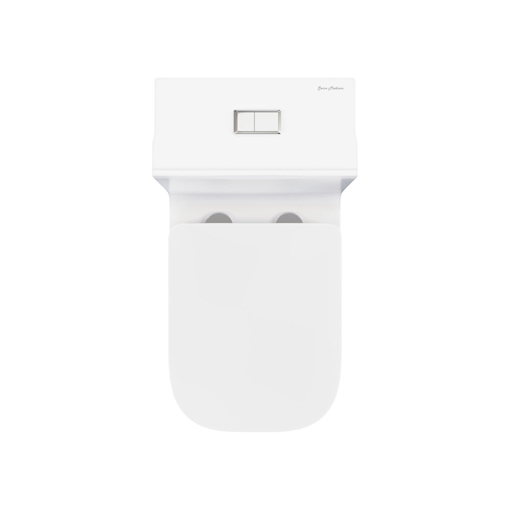 Swiss Madison Concorde One Piece Square Toilet Dual Flush 1.1/1.6 gpf in Matte White