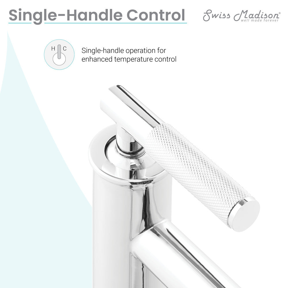 Swiss Madison Avallon Single Hole, Single-Handle Sleek, Bathroom Faucet in Chrome