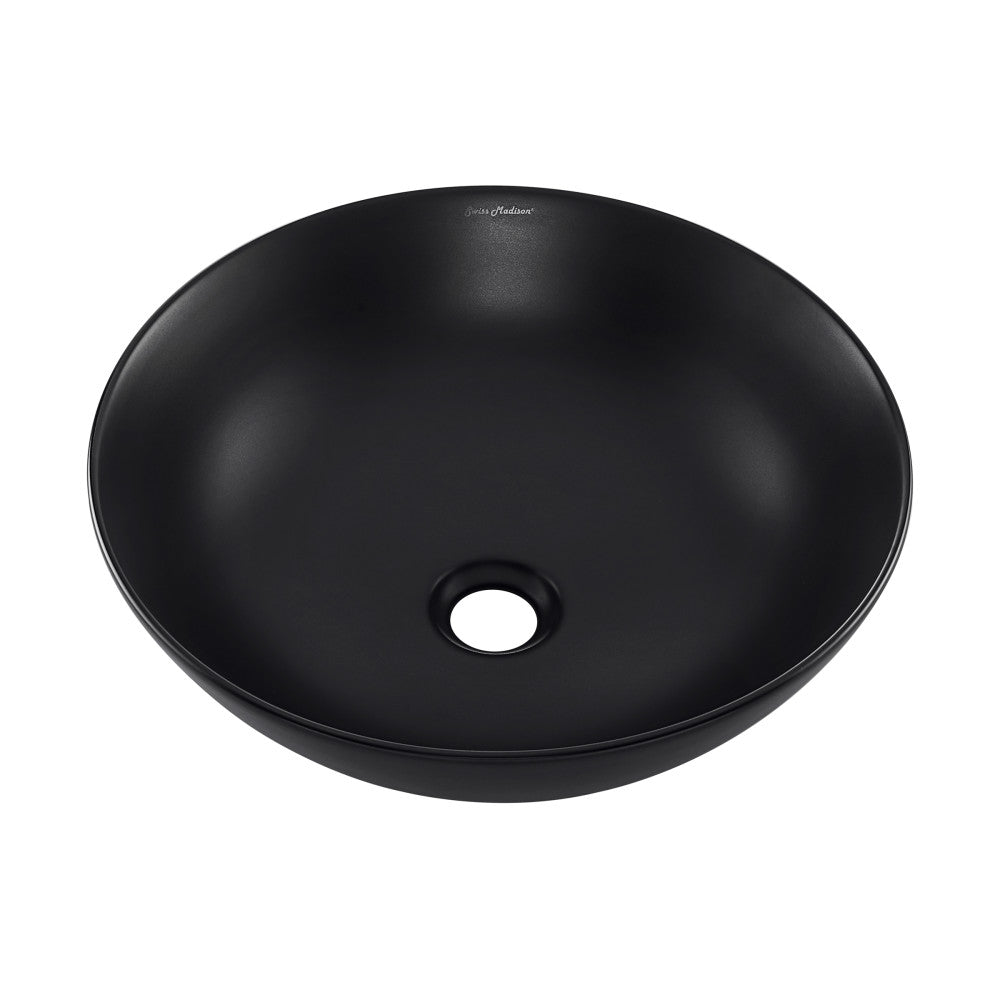 Swiss Madison Classe 16 Color Ceramic Sink in Matte Black